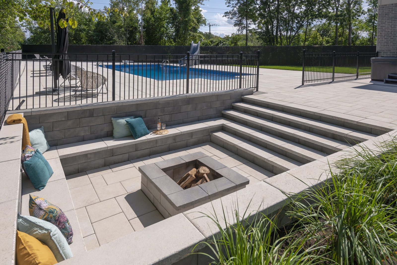 36" x 6" x 3" Split-Face Window Sill Charcoal